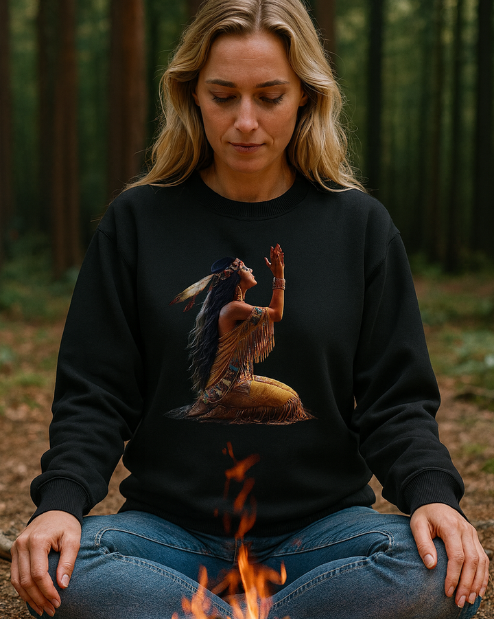 Tochter der Erde Premium Sweatshirt 100 % Bio-Baumwolle Unisex