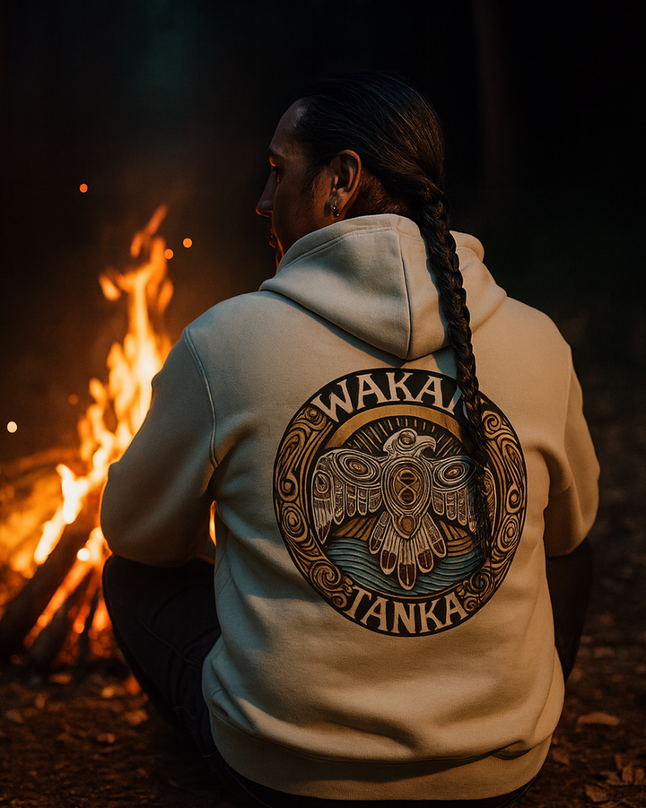 Wakan Tanka Premium Bio-Hoodie 100 % Bio-Baumwolle Rückendruck