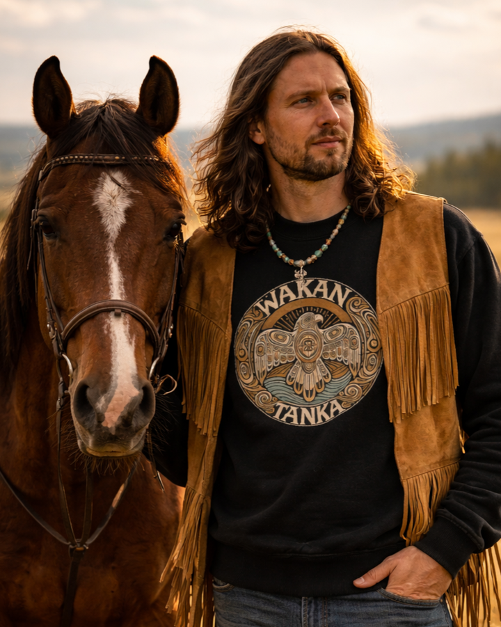 Wakan Tanka Premium Bio Sweatshirt 100 % Baumwolle Unisex