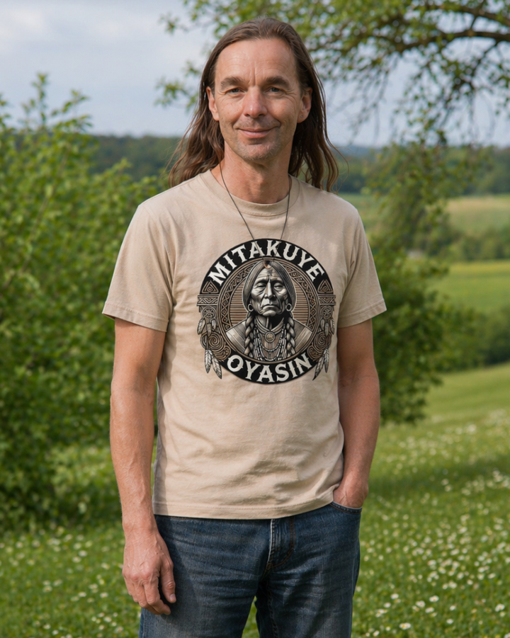 Mitakuye Oyasin Premium Bio T-Shirt 100 % Bio-Baumwolle Unisex