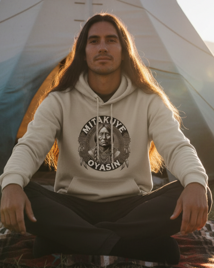 Mitakuye Oyasin - Premium Bio Hoodie 100 % Bio-Baumwolle Unisex
