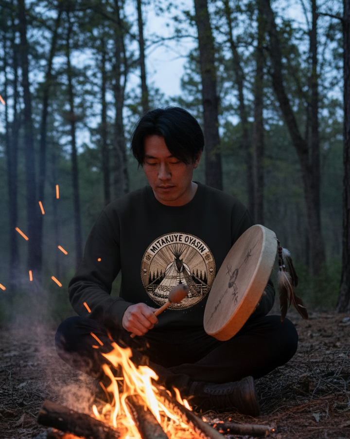 Mitakuye Oyasin Premium Bio Sweatshirt 100 % Bio Baumwolle Unisex