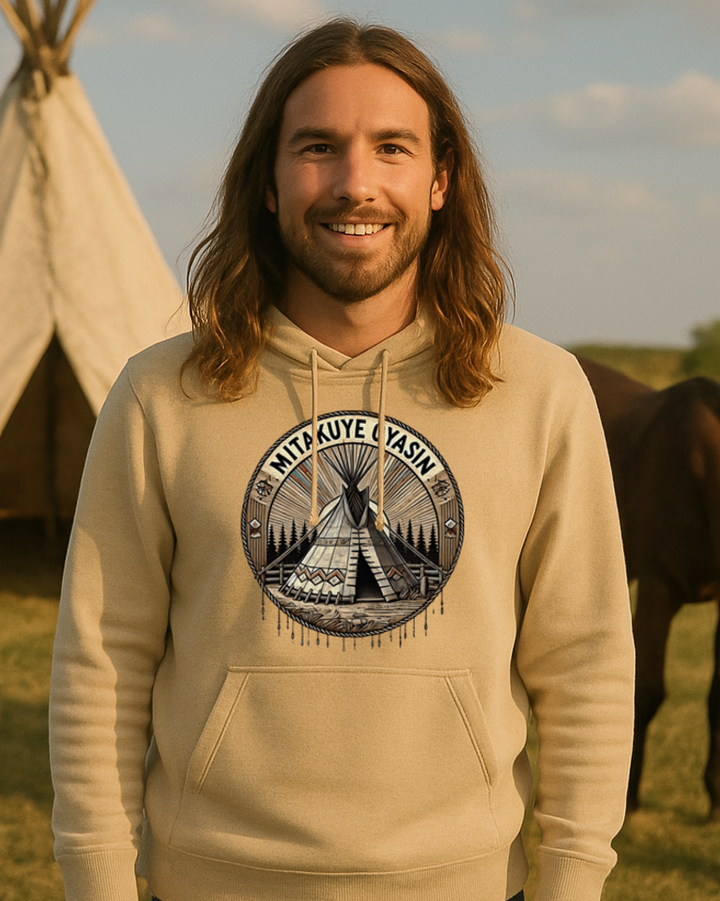 Mitakuye Oyasin  Premium Bio Hoodie 100 % Bio-Baumwolle Unisex