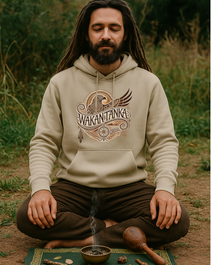 Wakan Tanka Premium Bio Hoodie 100 % Bio-Baumwolle Unisex