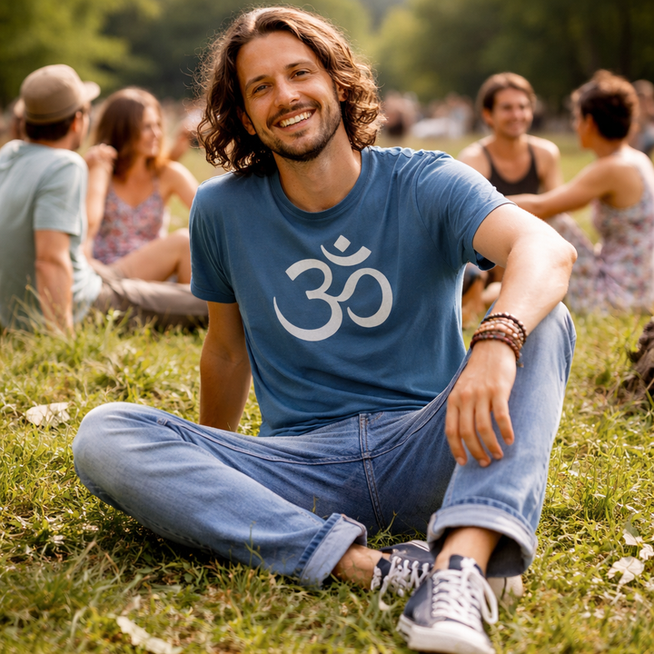OM Silber Premium T-Shirt 100 % Bio-Baumwolle