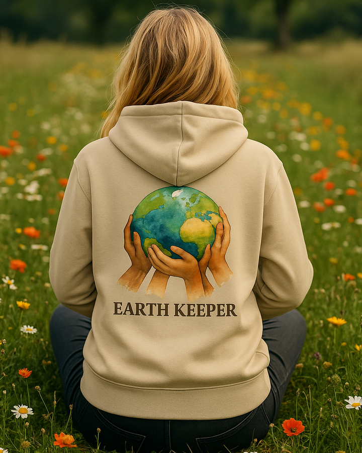 Earth Keeper Premium Bio-Hoodie 100 % Bio-Baumwolle Rückendruck