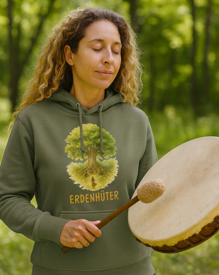 Erdenhüter Premium Bio-Hoodie 100% Bio-Baumwolle Unisex
