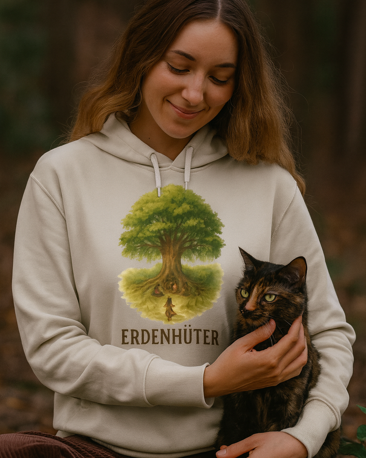 Erdenhüter Premium Bio-Hoodie 100 % Bio-Baumwolle Unisex