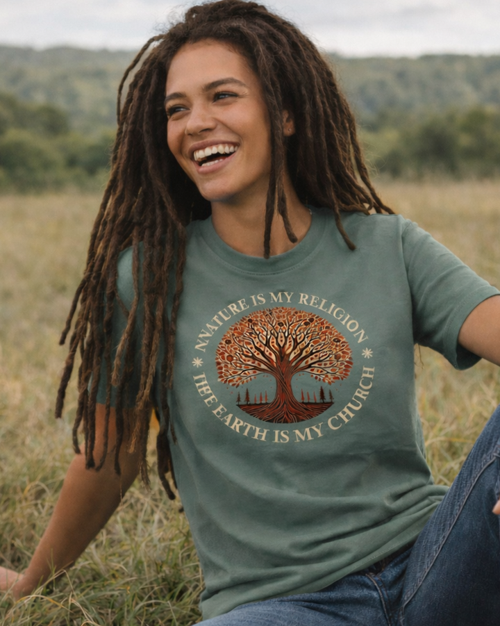 The Earth is my Church Premium Bio T-Shirt 100 % Bio-Baumwolle Unisex