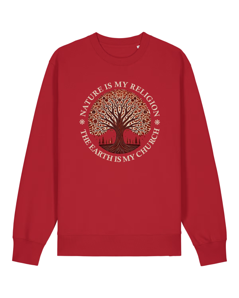 The Earth is my Church Premium Sweatshirt 100 % Bio-Baumwolle Unisex