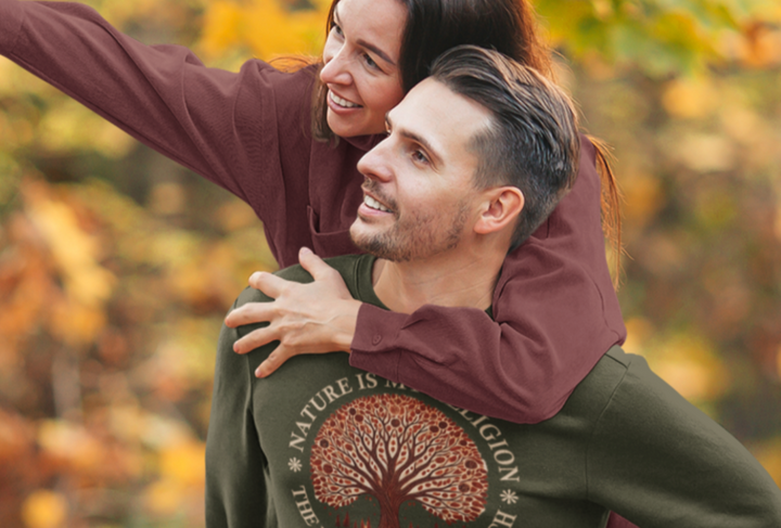 The Earth is my Church Premium Sweatshirt 100 % Bio-Baumwolle Unisex