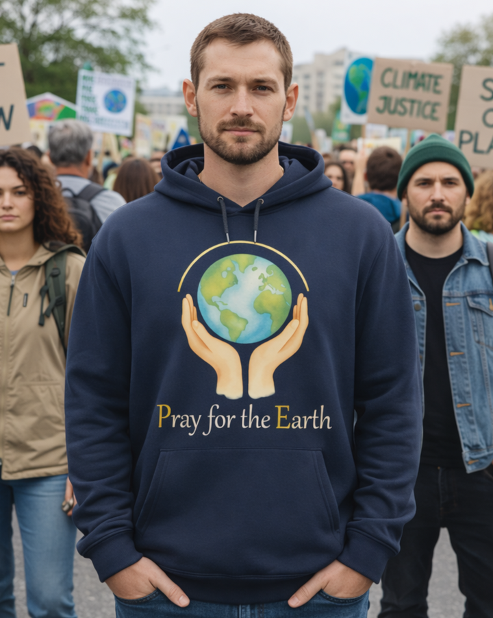 Pray for the Earth Premium Bio Hoodie 100 % Bio-Baumwolle Unisex