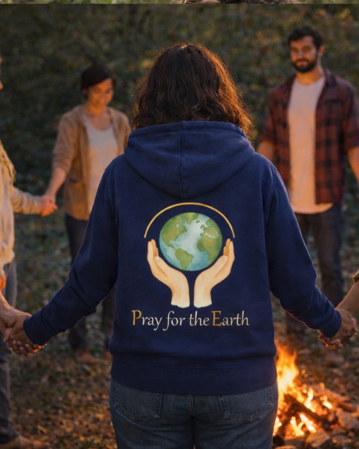 Pray for the Earth Kapuzenjacke Organic Zipper