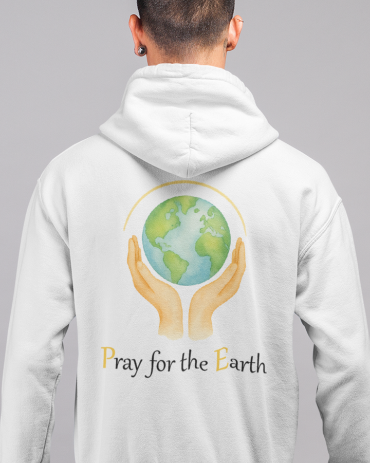Pray for the Earth Premium Bio Hoodie 100 % Bio-Baumwolle Rückendruck