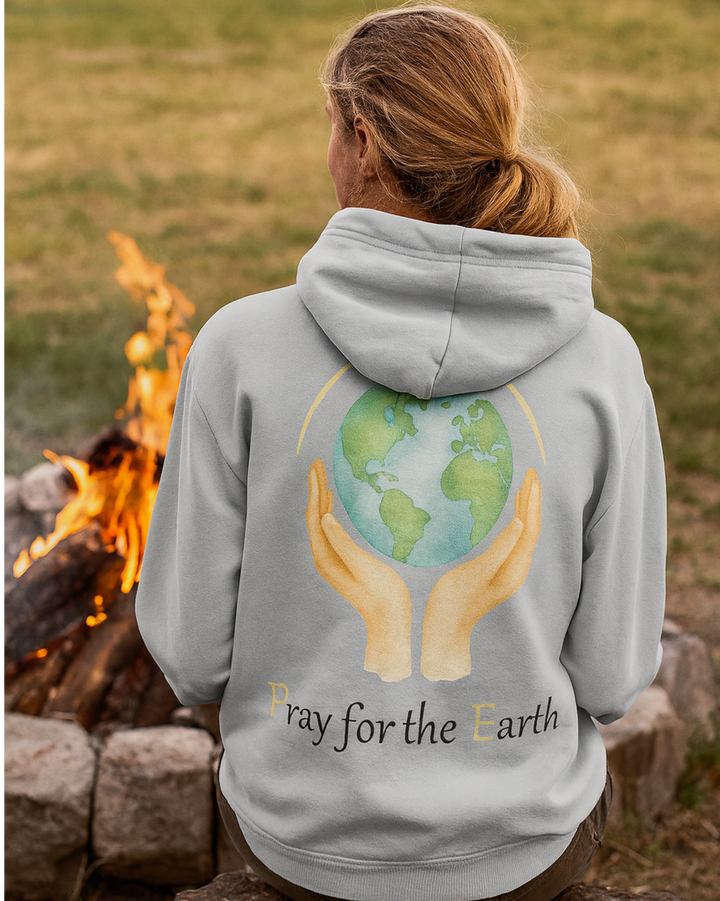 Pray for the Earth Kapuzenjacke Organic Zipper