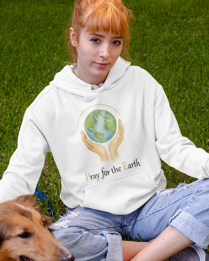 Pray for the Earth Premium Bio Hoodie 100 % Bio-Baumwolle Unisex