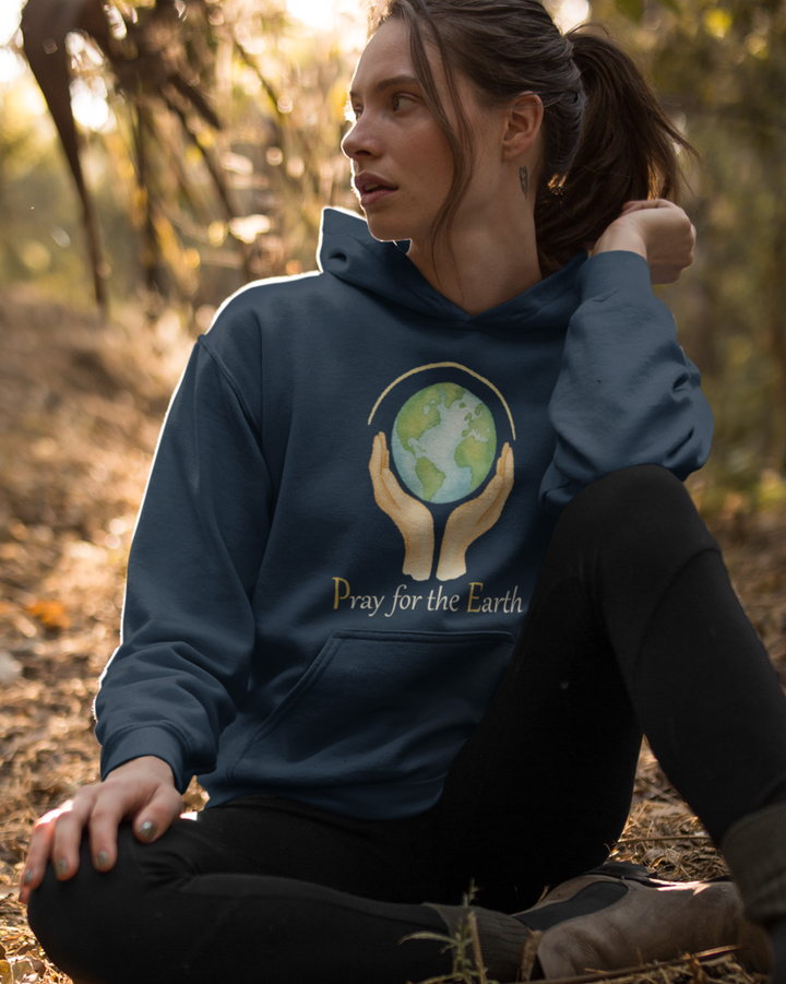 Pray for the Earth Premium Bio Hoodie 100 % Bio-Baumwolle Unisex