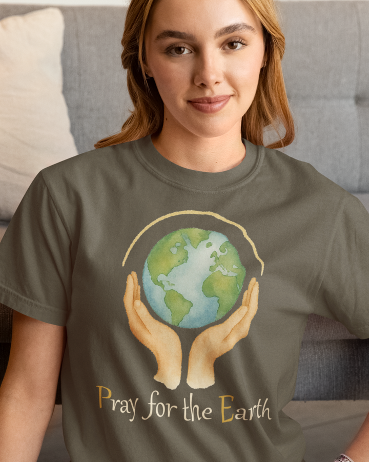 Pray for the Earth Premium Bio T-Shirt 100 % Bio-Baumwolle Unisex