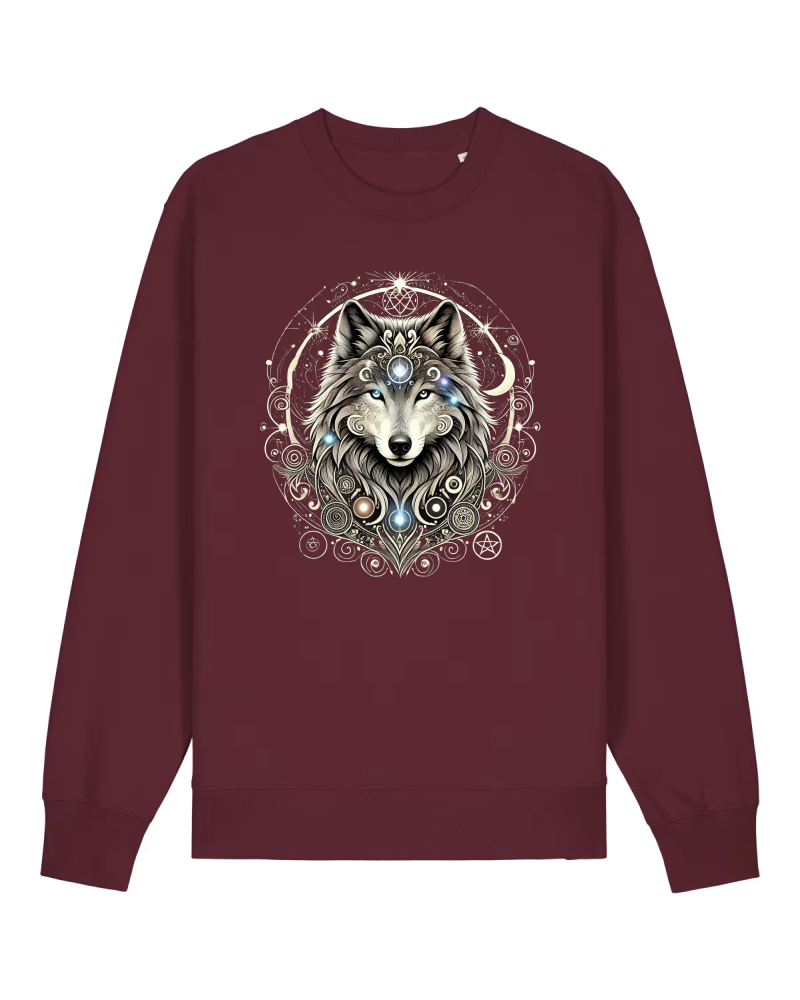 Mystik Wolf Bio Sweatshirt 100 % Bio-Baumwolle Unisex