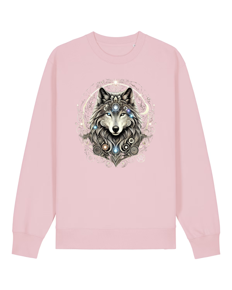Mystik Wolf Bio Sweatshirt 100 % Bio-Baumwolle Unisex