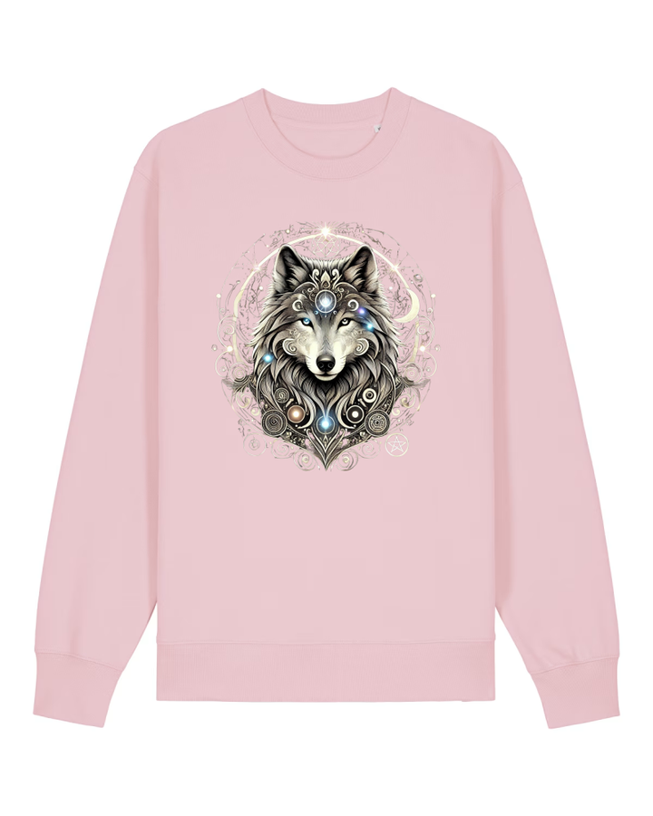 Mystik Wolf Bio Sweatshirt 100 % Bio-Baumwolle Unisex