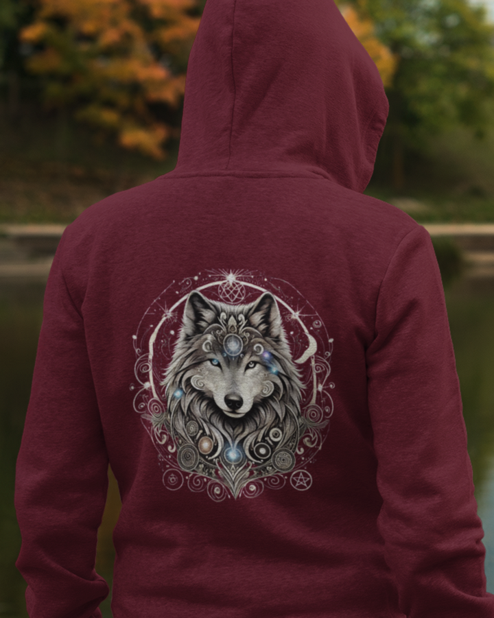 Mystik Wolf Kapuzenjacke Organic Zipper