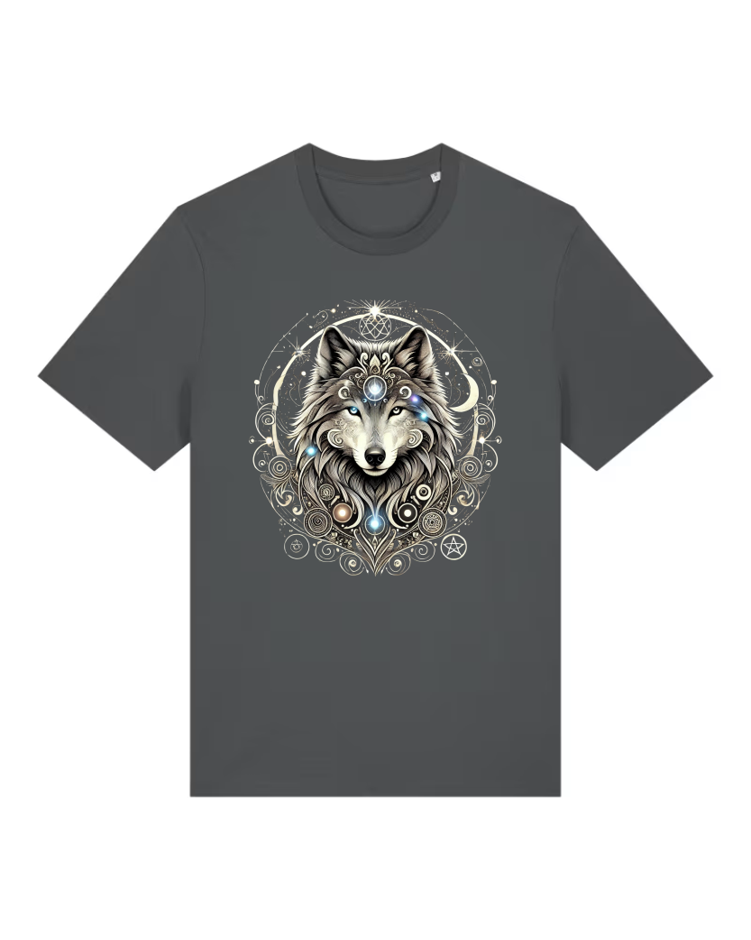 Mystik Wolf Premium Bio T-Shirt 100 % Bio-Baumwolle Unisex