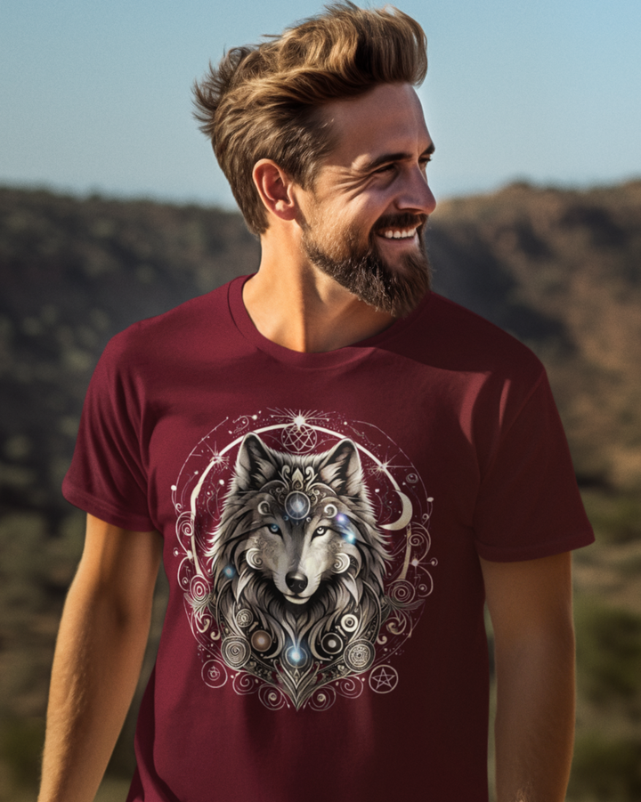 Mystik Wolf Premium Bio T-Shirt 100 % Bio-Baumwolle Unisex