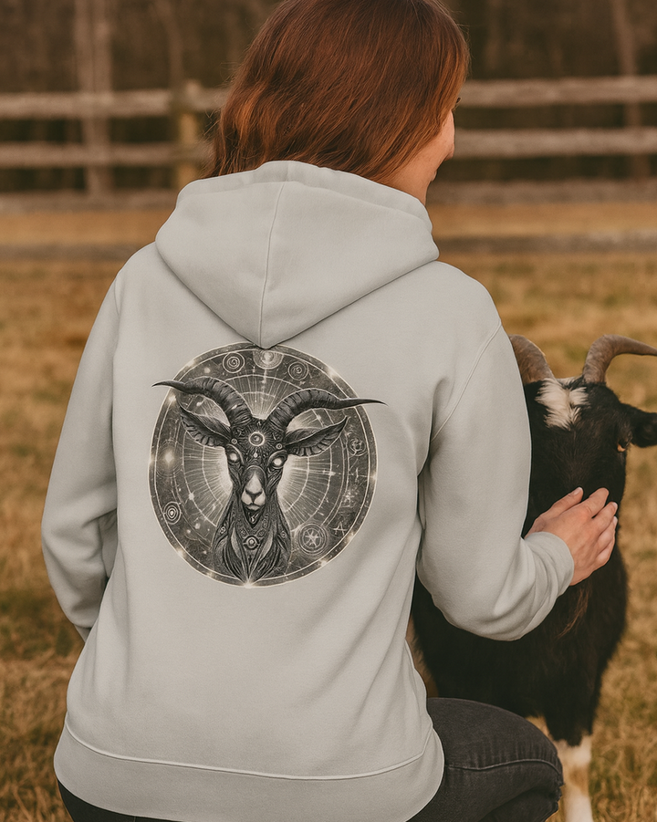 Mystik Ziege Kapuzenjacke Organic Zipper