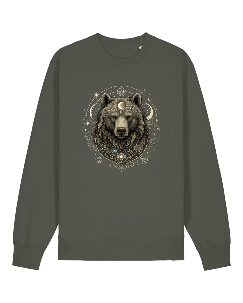 Mystik Bär Premium Sweatshirt 100 % Bio-Baumwolle Unisex