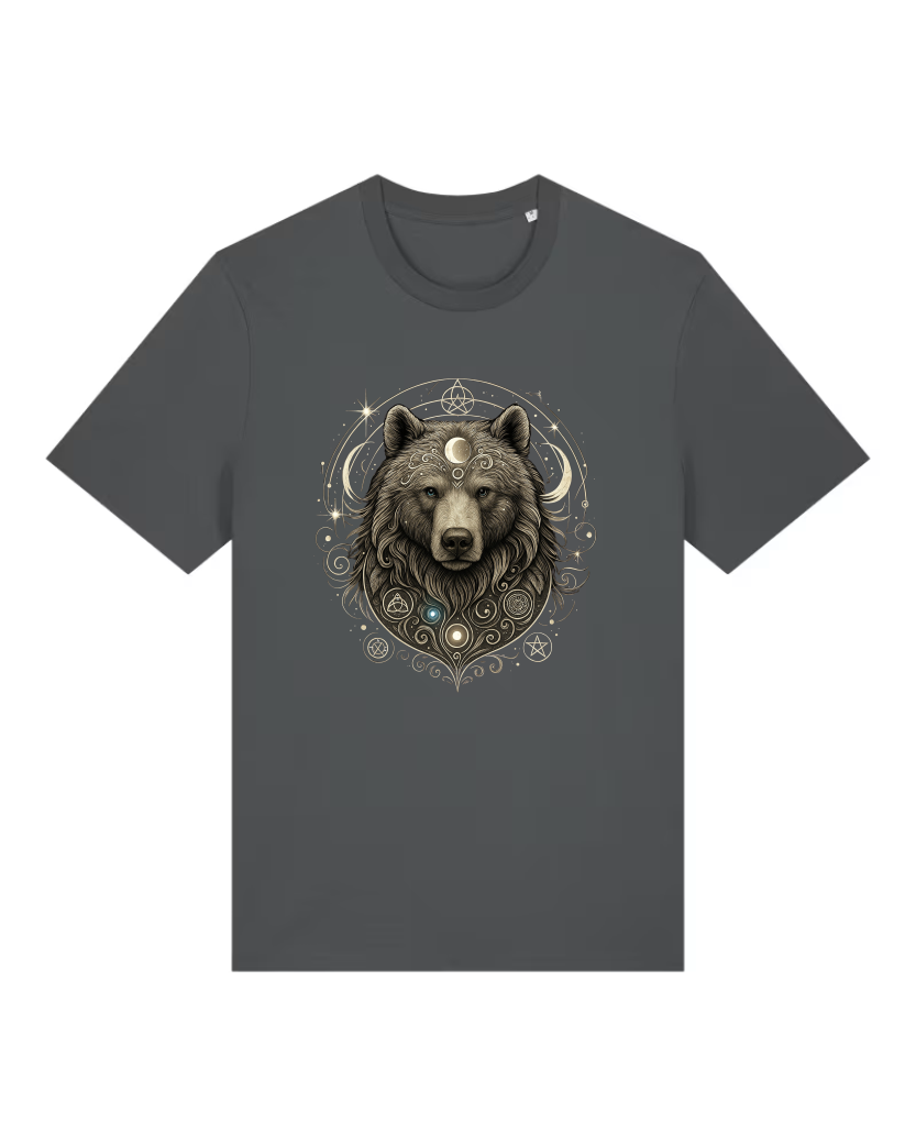 Mystik Bär Premium Bio T-Shirt 100 % Bio-Baumwolle Unisex