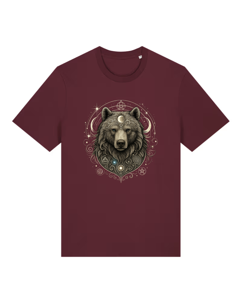 Mystik Bär Premium Bio T-Shirt 100 % Bio-Baumwolle Unisex