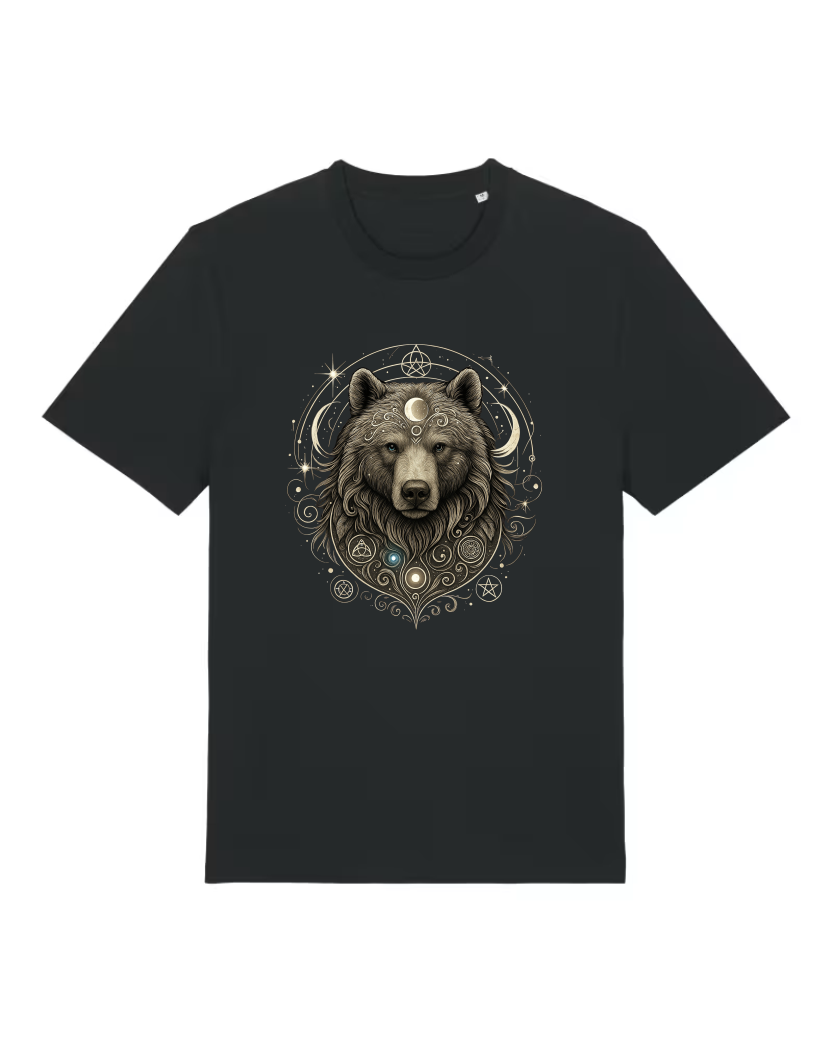 Mystik Bär Premium Bio T-Shirt 100 % Bio-Baumwolle Unisex