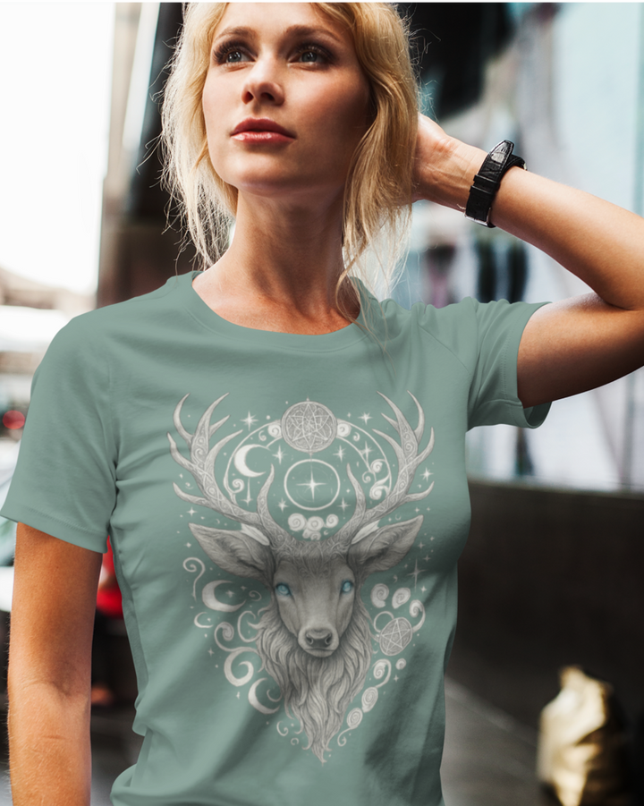 Mystik Hirsch Premium Bio T-Shirt 100 % Bio-Baumwolle Unisex