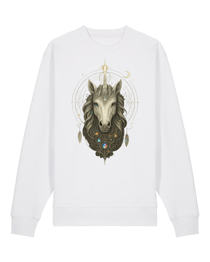 Mystik Einhorn Premium Sweatshirt 100 % Bio-Baumwolle Unisex