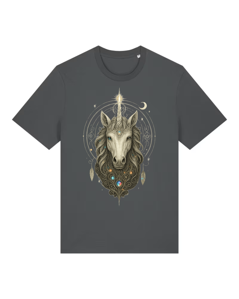 Mystik Einhorn Premium Bio T-Shirt 100 % Bio-Baumwolle Unisex