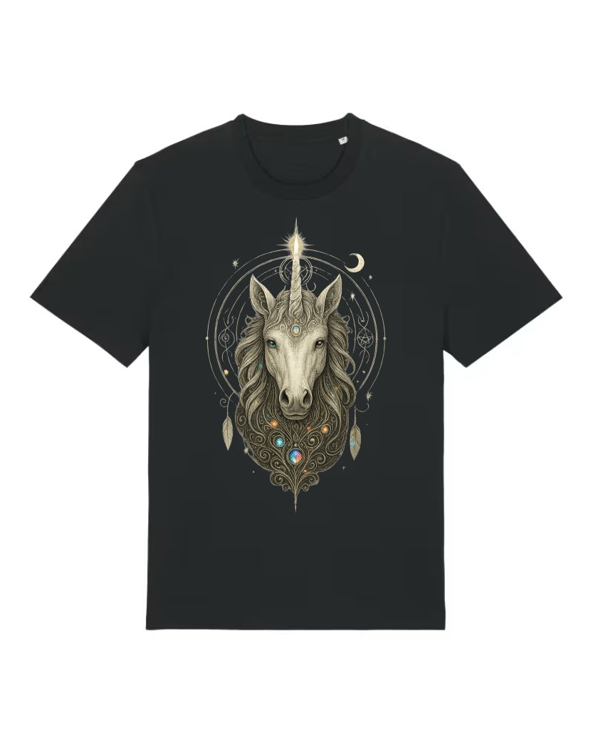 Mystik Einhorn Premium Bio T-Shirt 100 % Bio-Baumwolle Unisex