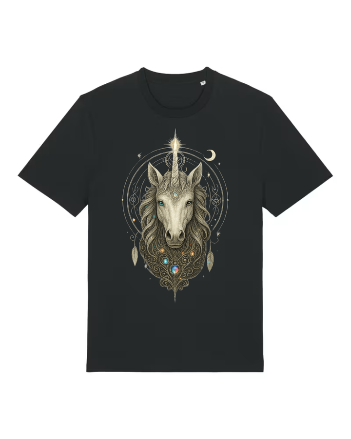 Mystik Einhorn Premium Bio T-Shirt 100 % Bio-Baumwolle Unisex