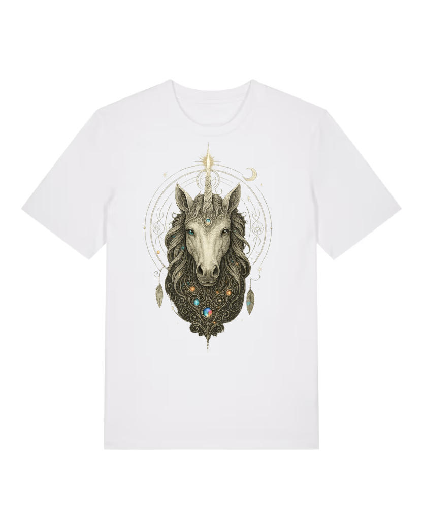 Mystik Einhorn Premium Bio T-Shirt 100 % Bio-Baumwolle Unisex