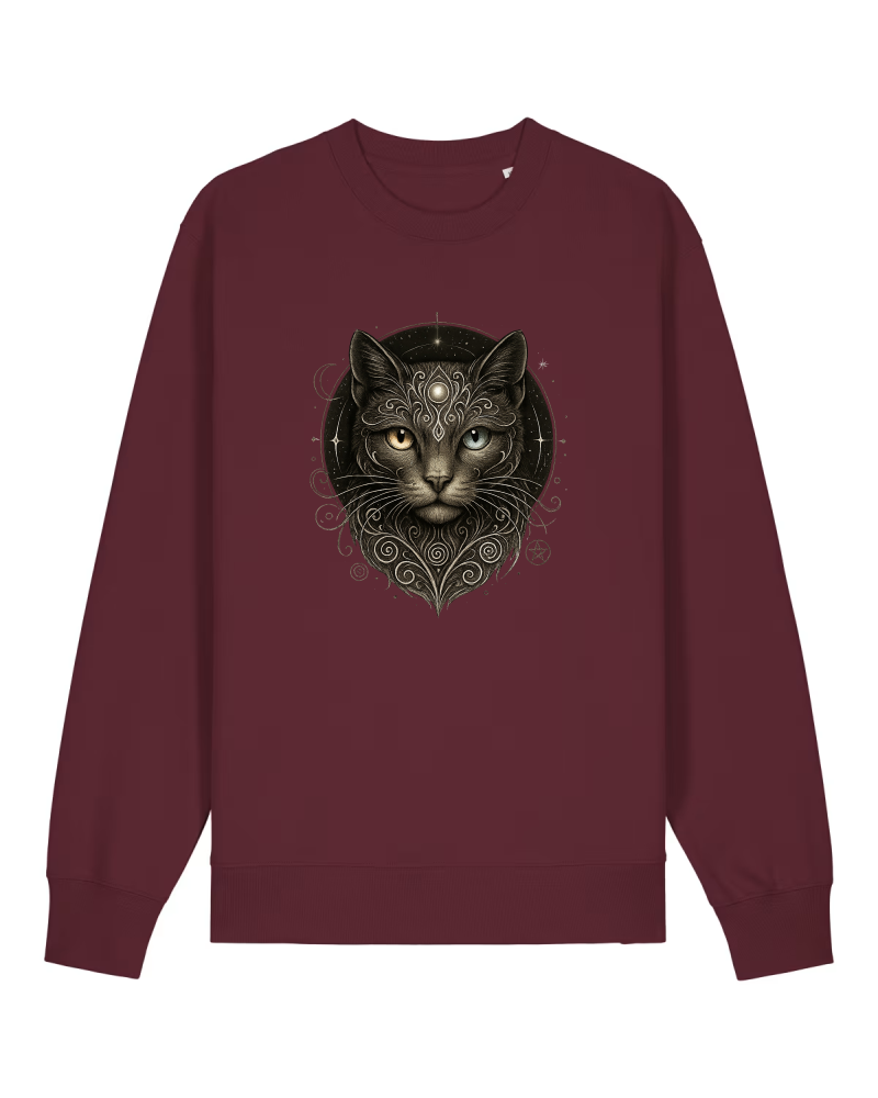 Mystik Katze Premium Sweatshirt 100 % Bio-Baumwolle Unisex