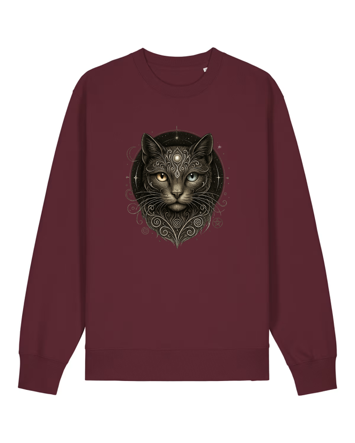 Mystik Katze Premium Sweatshirt 100 % Bio-Baumwolle Unisex