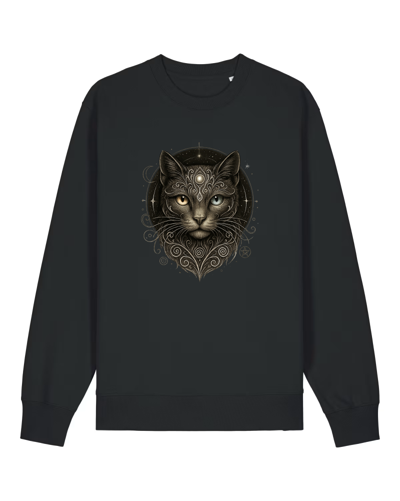 Mystik Katze Premium Sweatshirt 100 % Bio-Baumwolle Unisex