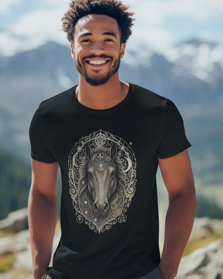 Mystik Pferd Premium Bio T-Shirt 100 % Bio-Baumwolle Unisex