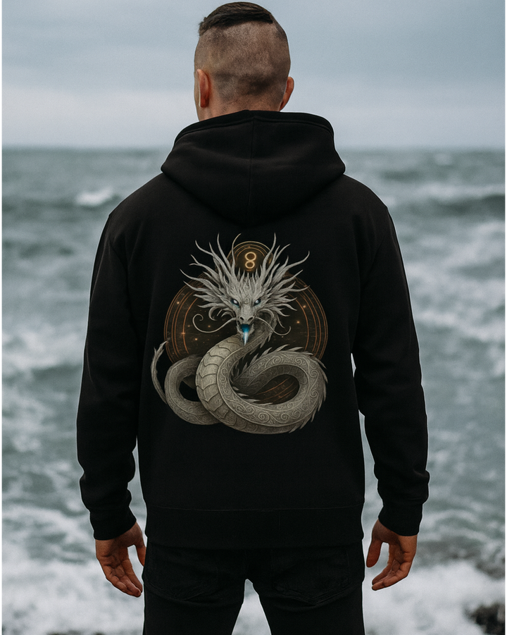 Mystik Drache Kapuzenjacke Organic Zipper