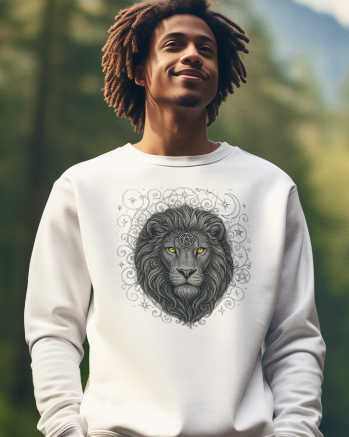 Mystik Löwe Bio Sweatshirt 100 % Bio-Baumwolle Unisex