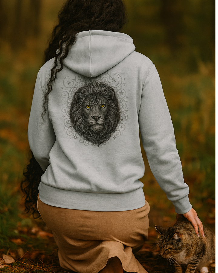 Mystik Löwe Kapuzenjacke Organic Zipper