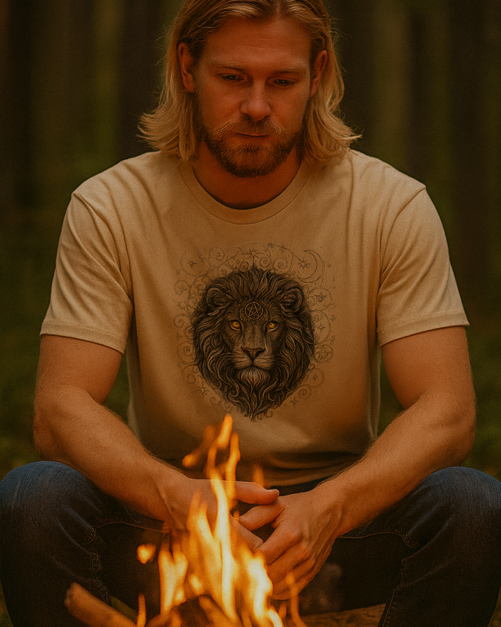 Mystik Löwe Premium Bio T-Shirt 100 % Bio-Baumwolle Unisex