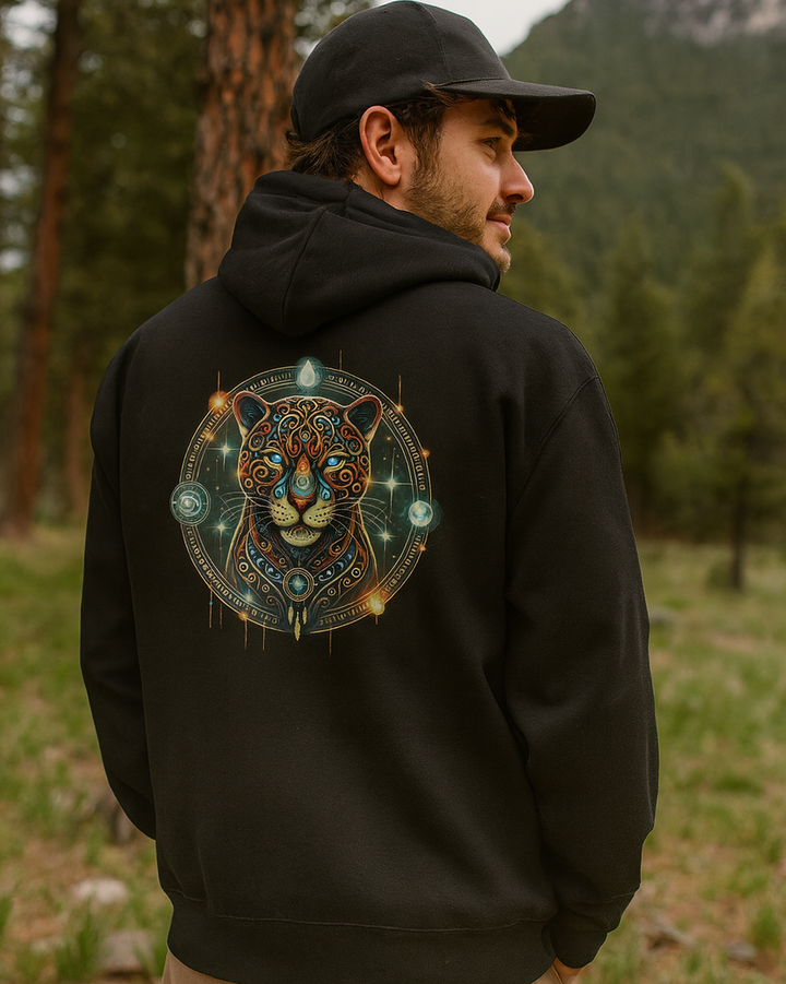 Mystik Leopard Kapuzenjacke Organic Zipper