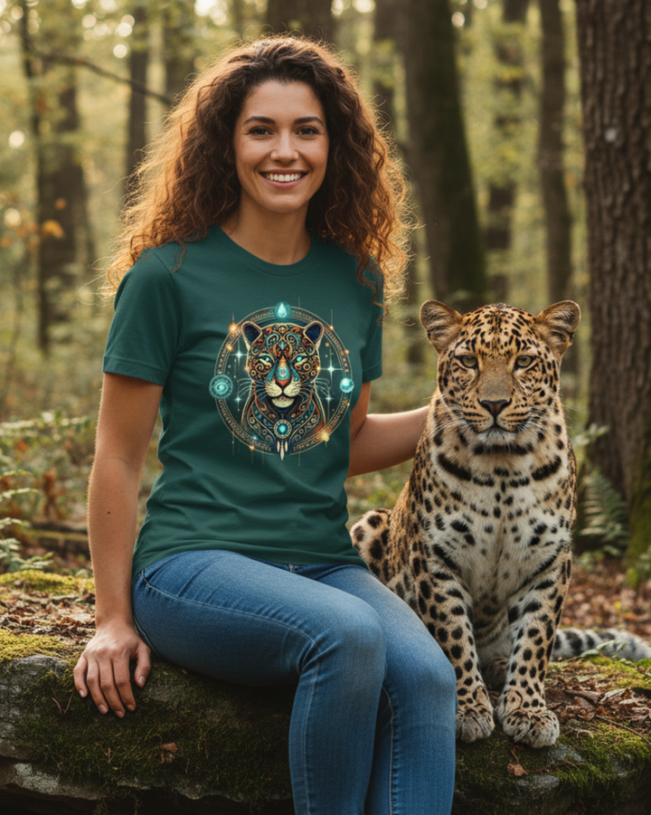 Mystik Leopard Premium Bio T-Shirt 100 % Bio-Baumwolle Unisex