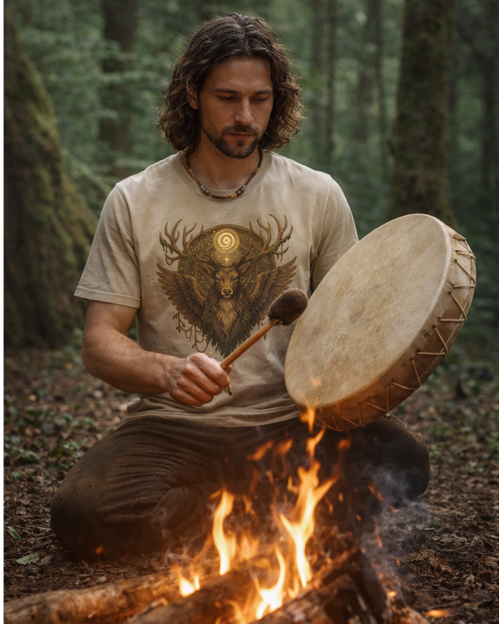 Mystik Cernunnos Premium Bio T-Shirt 100 % Bio-Baumwolle Unisex